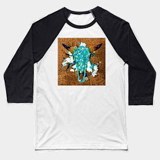 SKULLS AND FLOWERS Baseball T-Shirt